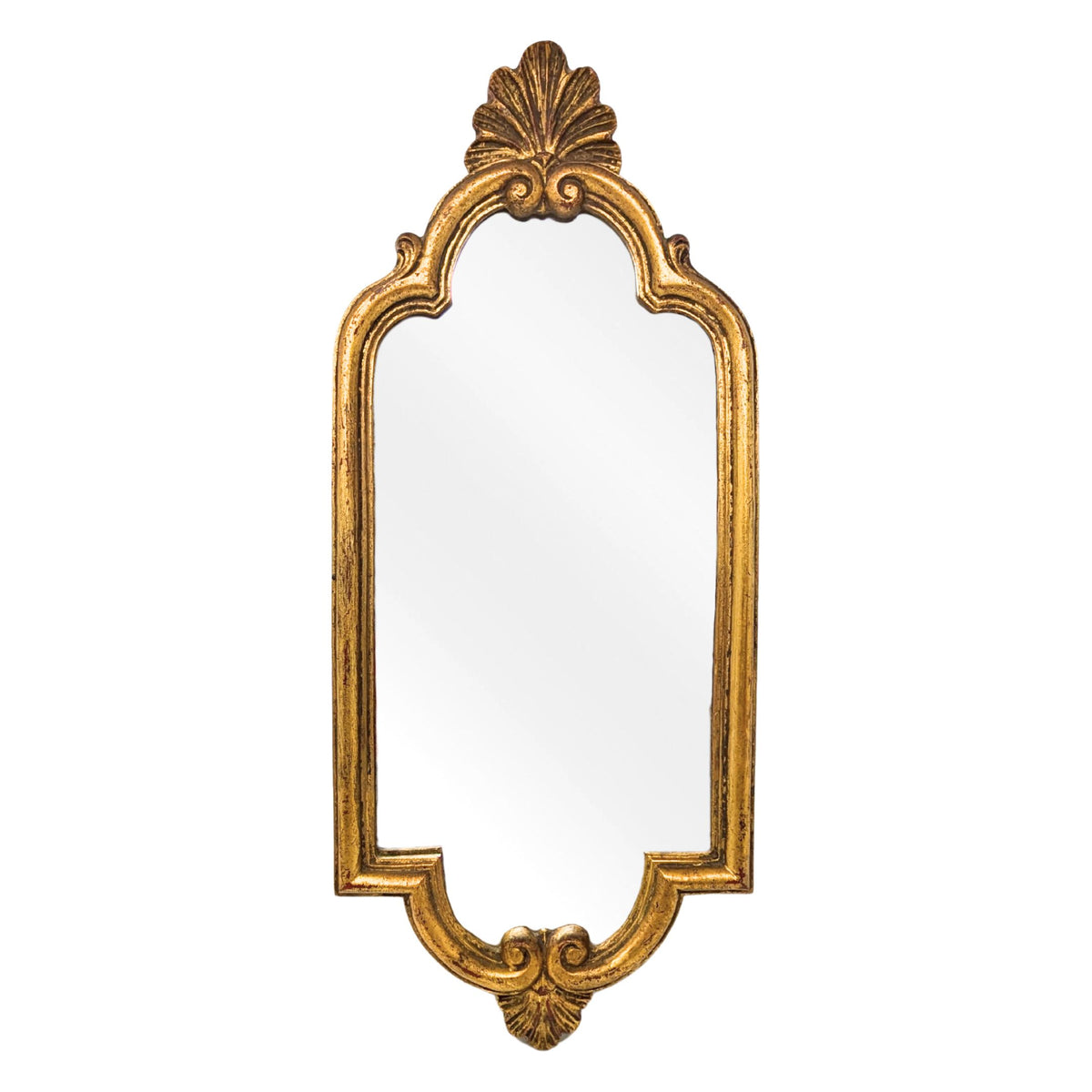 Vintage Italian Hollywood Regency Style 16" Gilt Gold Mirror