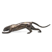 Art Deco Crouching Panther 27" Bronze Sculpture