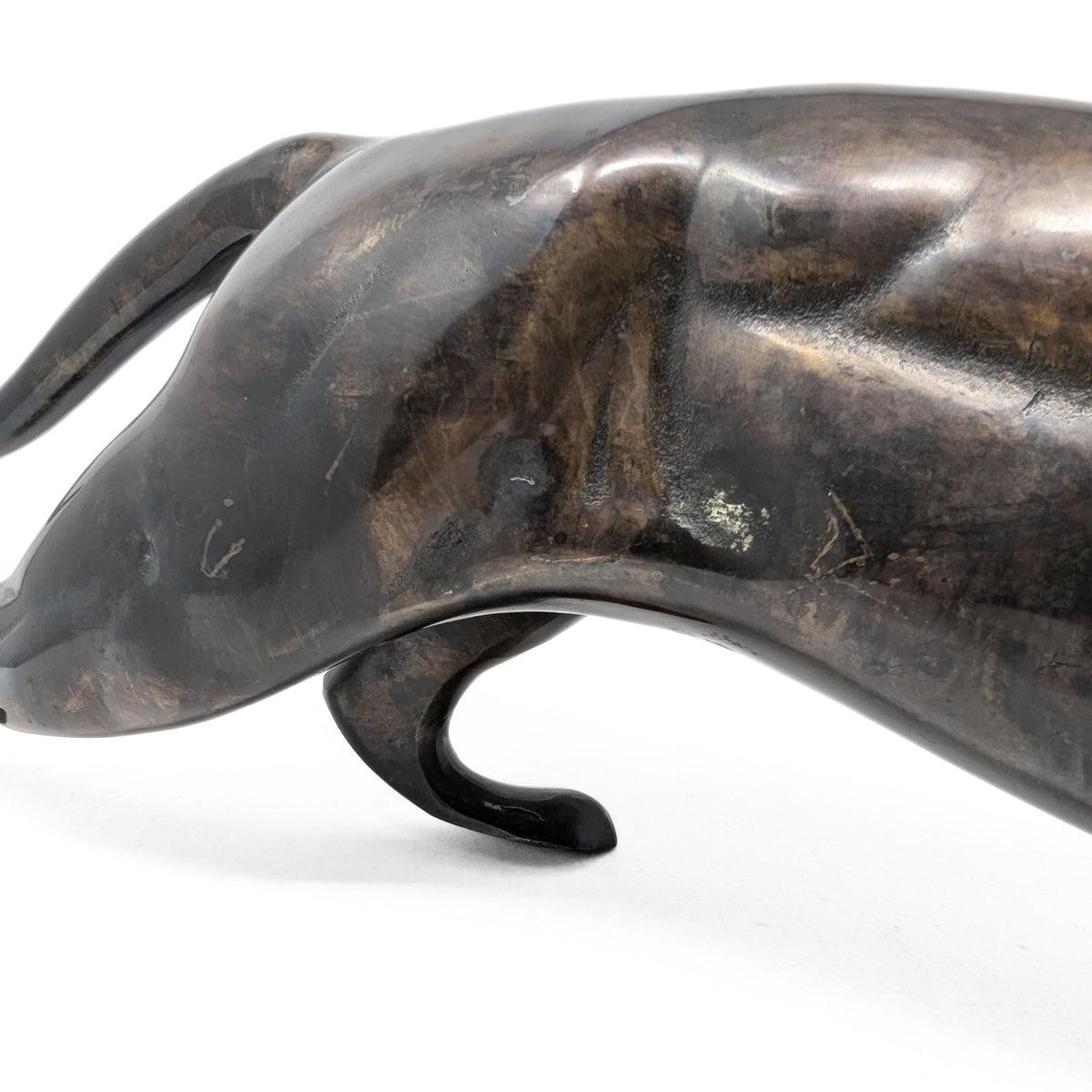 Art Deco Crouching Panther 27" Bronze Sculpture