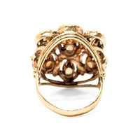 Vintage 14K Gold 7-Opal Cocktail Ring - Size 7 1/4