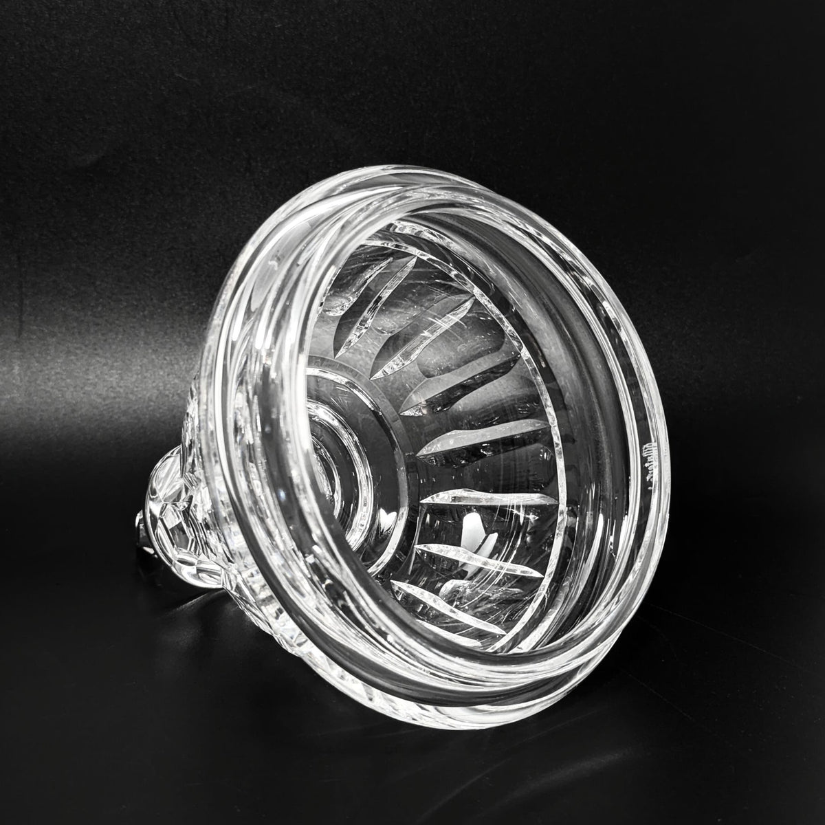 Waterford Crystal U.S. Capitol Dome Biscuit Barrel w/ Wooden Base