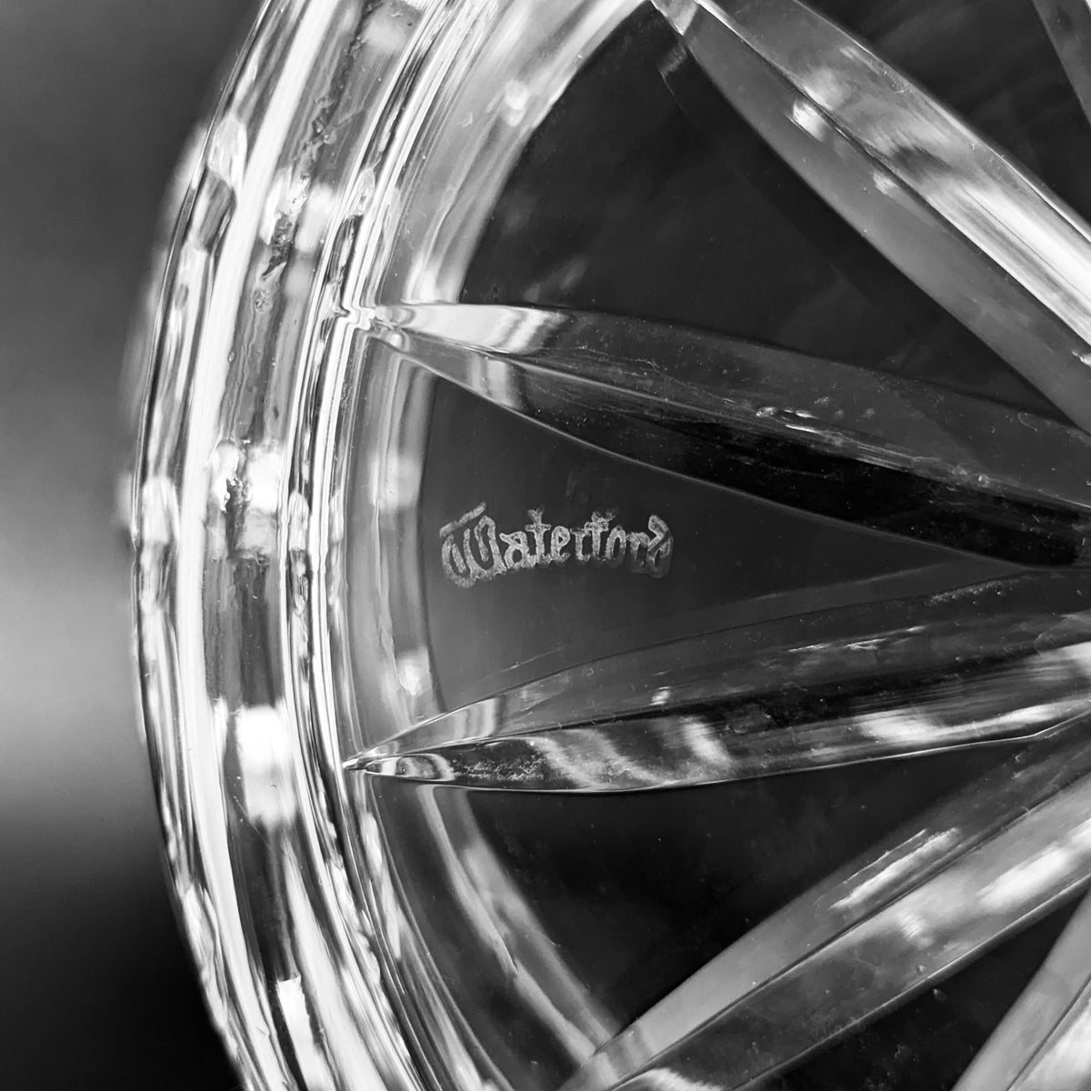 Waterford Crystal U.S. Capitol Dome Biscuit Barrel w/ Wooden Base