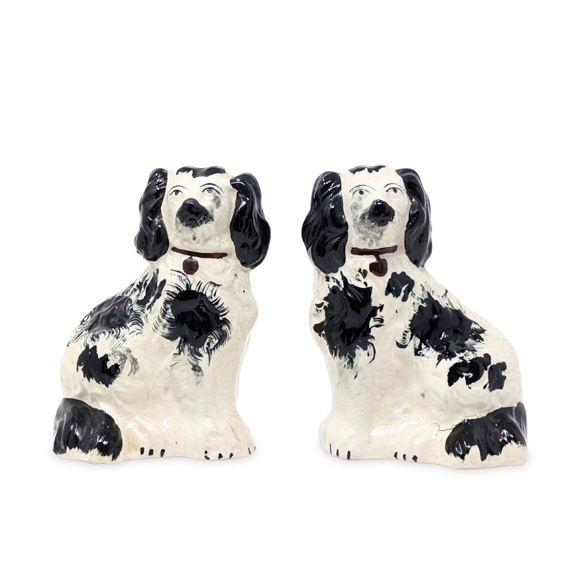 Vintage Staffordshire 6" Mantel Spaniels (Pair)