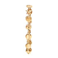 10K Gold Celestial Themed 7" Bracelet