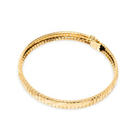 Aurafin 14K Gold Multi-Textured 7mm 7” Flex Bracelet