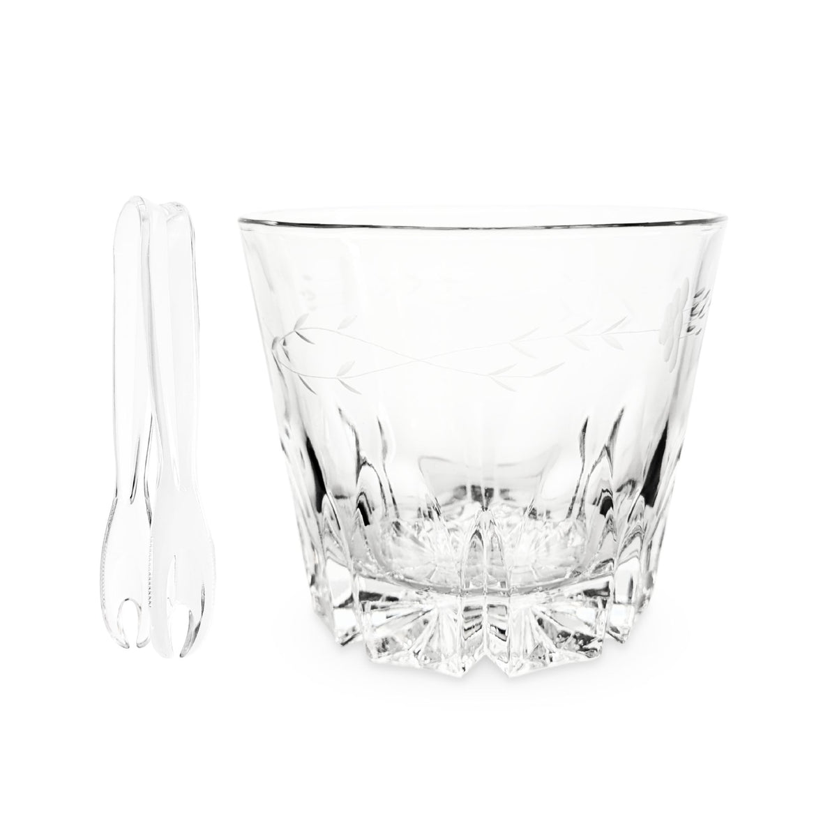 Princess House "Heritage" 1/4lb Covered Butter & Ice Bucket w/ Tongs