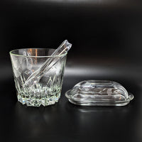 Princess House "Heritage" 1/4lb Covered Butter & Ice Bucket w/ Tongs