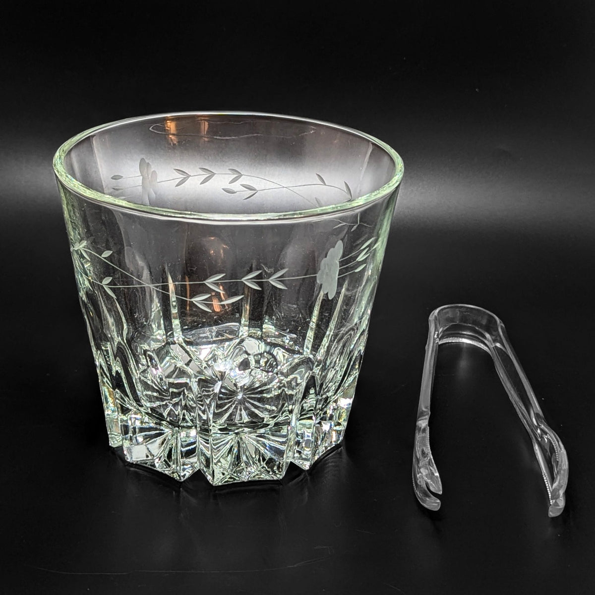 Princess House "Heritage" 1/4lb Covered Butter & Ice Bucket w/ Tongs