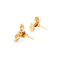 Van Dell 14K Gold Filled Opal Flower Earrings & Brooch Set