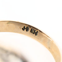 14K Gold Large Smoky Quartz Filigree Ring - Size 6.5