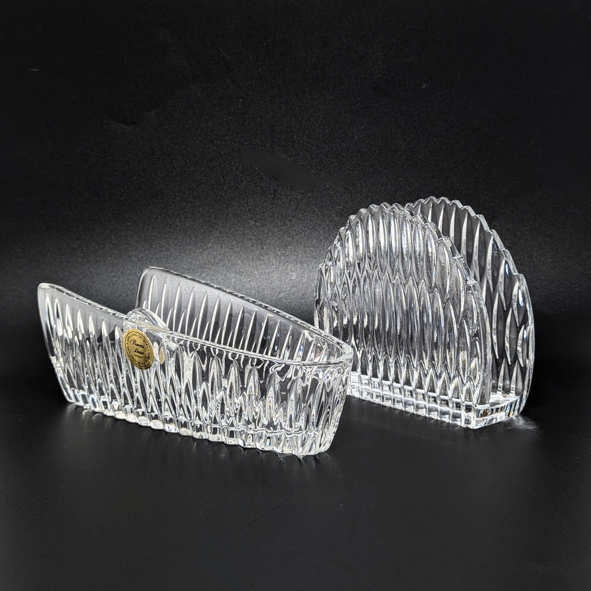 Highlights by Princess House "Royal Highlights" Crystal Napkin & Knife Holder
