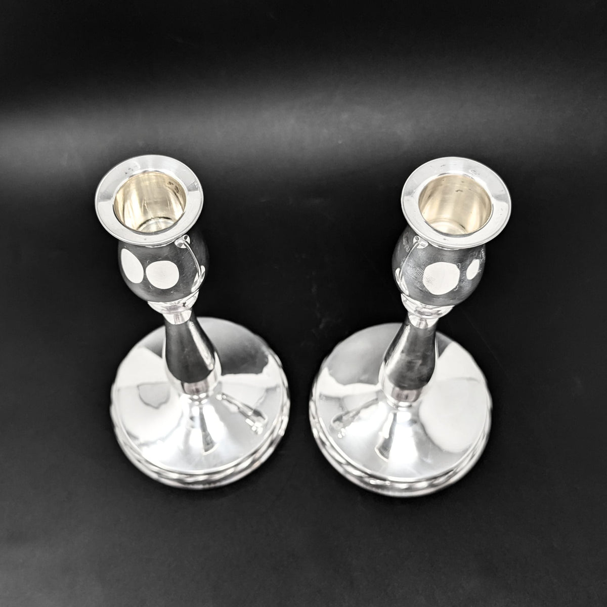 Towle "Silver Flutes" Weighted Sterling 7" Candlesticks (Pair)