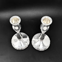 Towle "Silver Flutes" Weighted Sterling 7" Candlesticks (Pair)