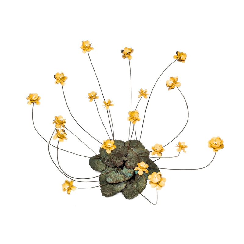 Demetrios L. Xethalis Brass Flower Sculpture