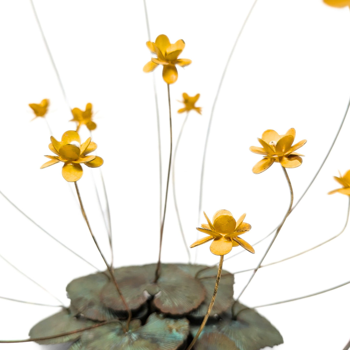 Demetrios L. Xethalis Brass Flower Sculpture