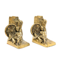 Vintage PM Craftsmen Tom Sawyer/ Huckleberry Finn Brass Bookends