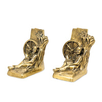 Vintage PM Craftsmen Tom Sawyer/ Huckleberry Finn Brass Bookends