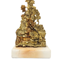 19th Century 14" Girandole Luster Candlestick w/ Prisms
