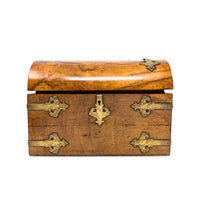 19th Century Burled Walnut Tea Caddy
