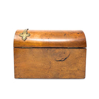 19th Century Burled Walnut Tea Caddy