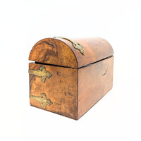 19th Century Burled Walnut Tea Caddy