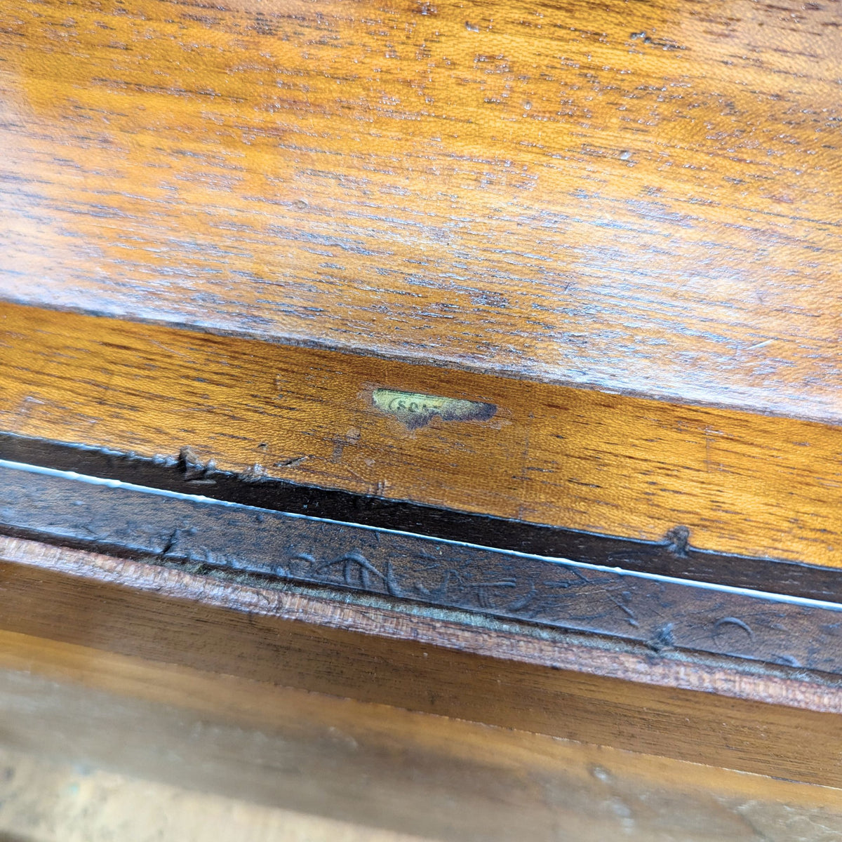 19th Century Burled Walnut Tea Caddy