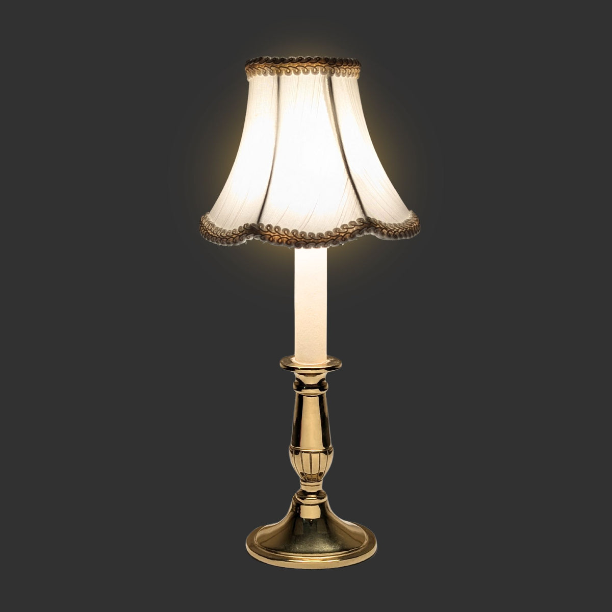 Virginia Metalcrafters Brass Candlestick Lamp