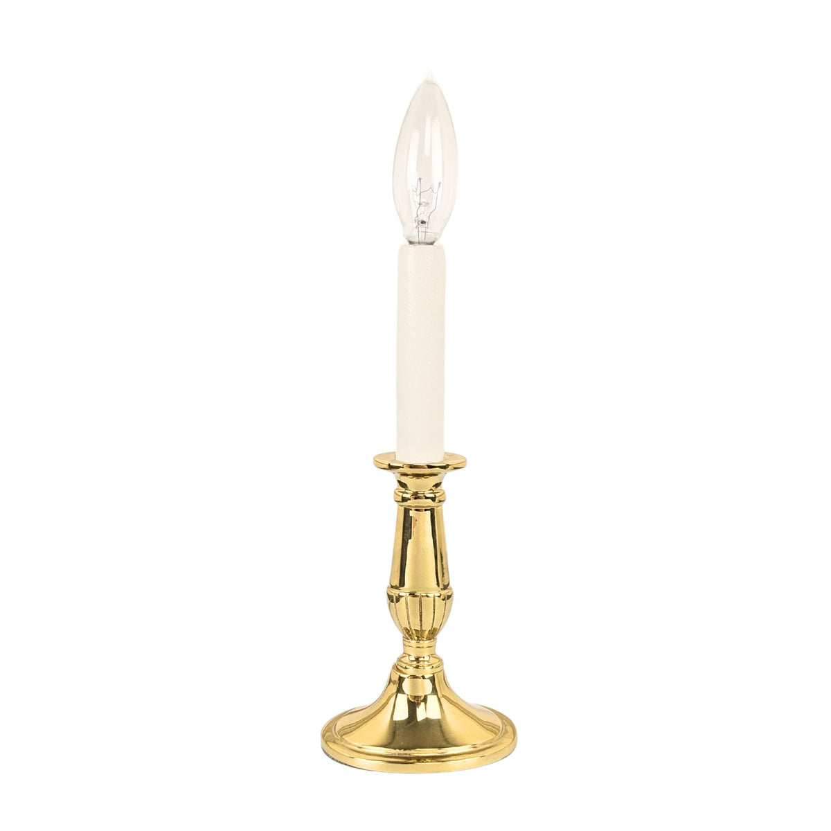 Virginia Metalcrafters Brass Candlestick Lamp