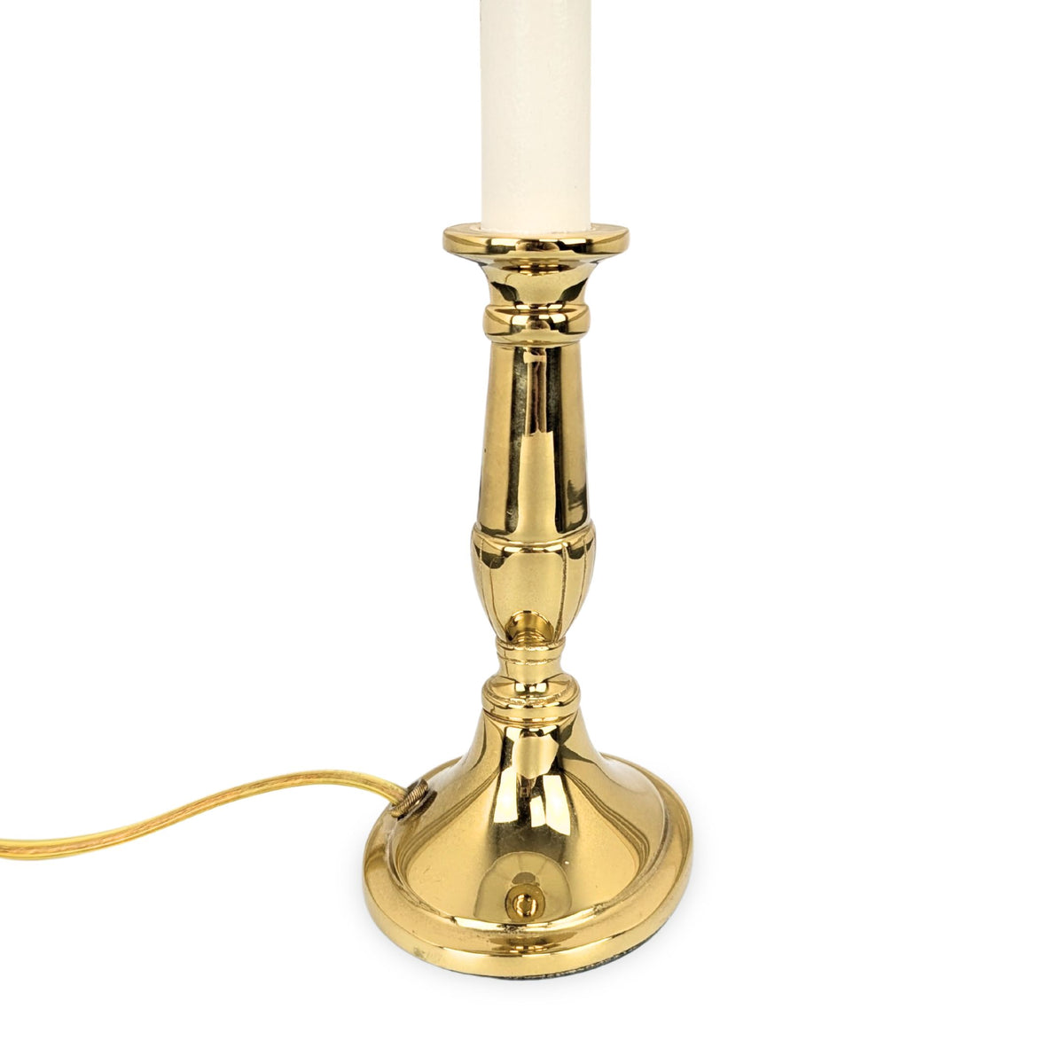Virginia Metalcrafters Brass Candlestick Lamp