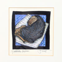 Mixed Media on Paper Dog Illustrations by Joust, ca. 2000 (Pair)