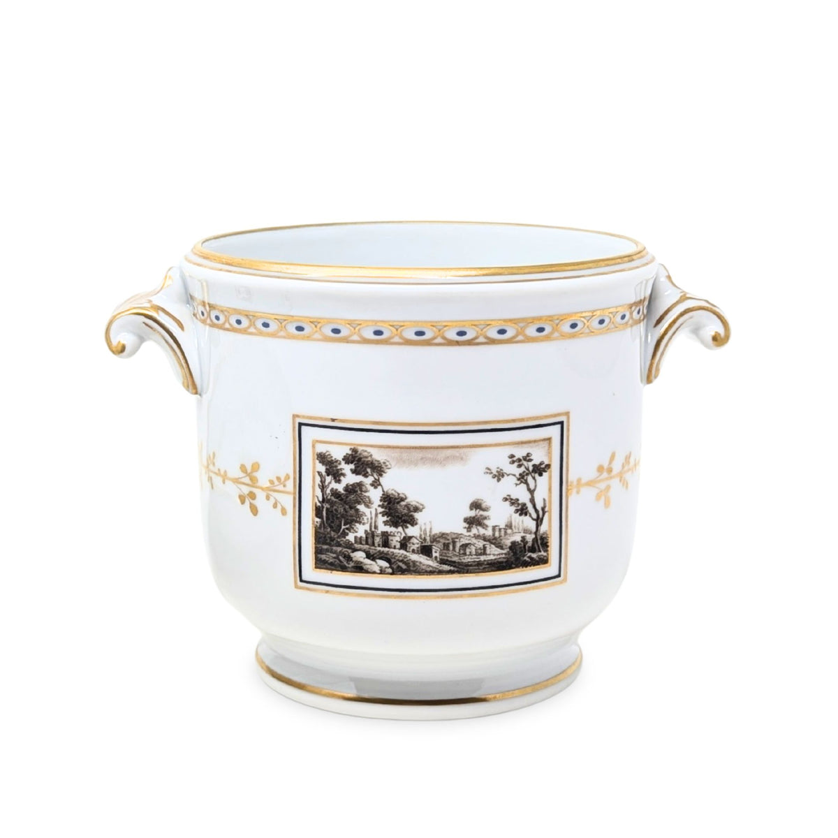 Richard Ginori 1735 "Fiesole" (Italian Scene) Cache Pot & Bowl Set