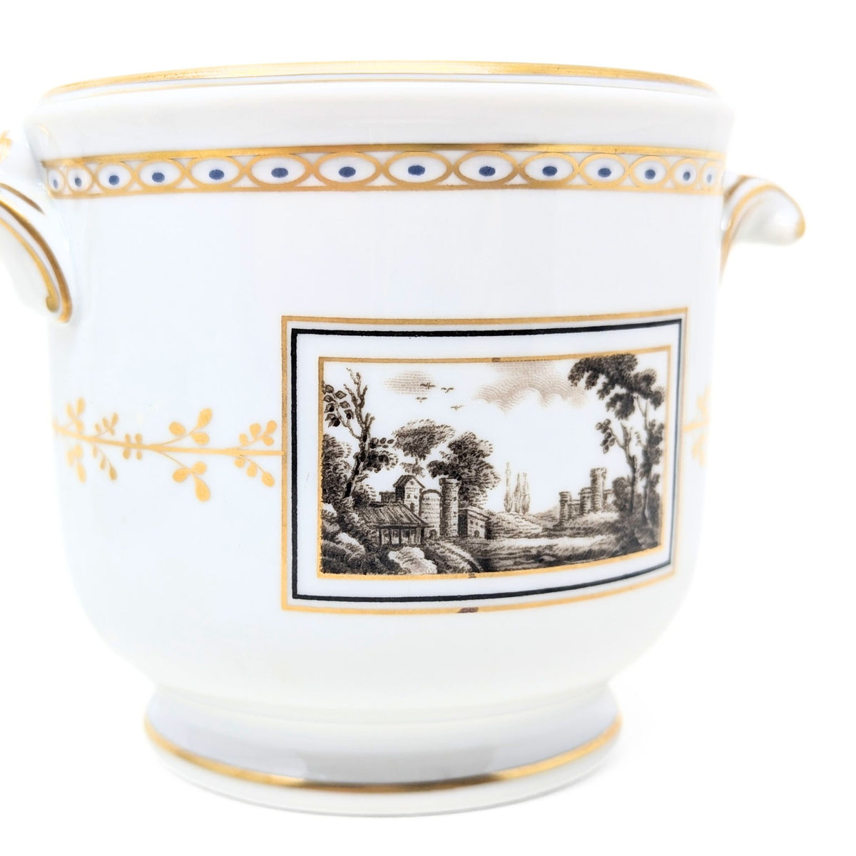 Richard Ginori 1735 "Fiesole" (Italian Scene) Cache Pot & Bowl Set