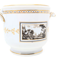 Richard Ginori 1735 "Fiesole" (Italian Scene) Cache Pot & Bowl Set