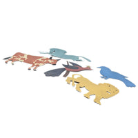 Hammer Song Tin Animal Ornaments by B. Cukla (Set of 5)