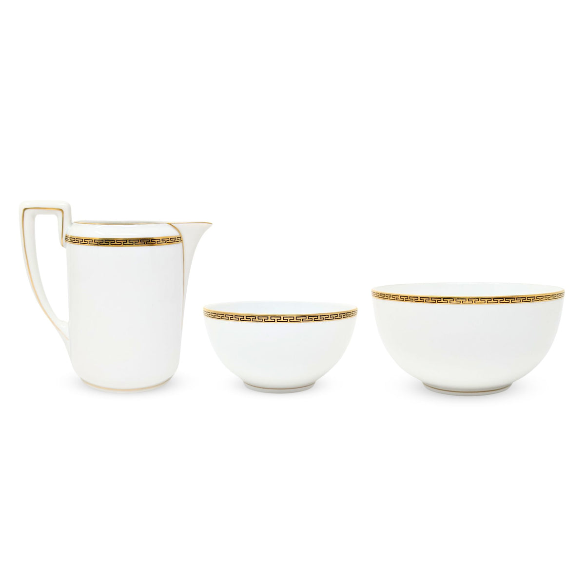 1920's Rosenthal "Isolde" Cream, Open Sugar, & Waste Bowl (3pcs)
