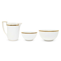1920's Rosenthal "Isolde" Cream, Open Sugar, & Waste Bowl (3pcs)
