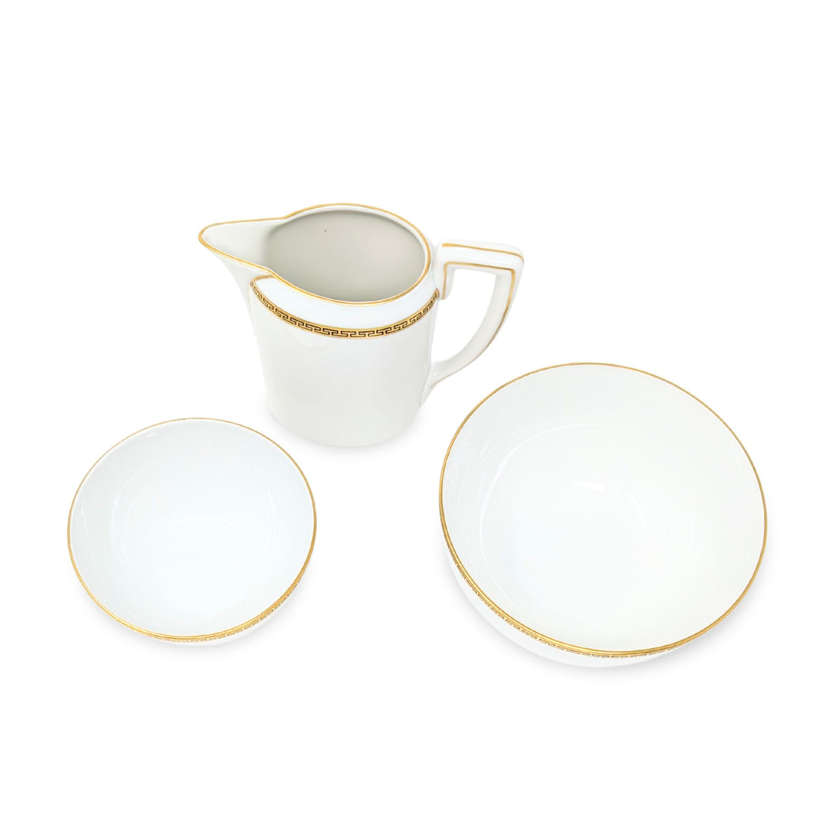 1920's Rosenthal "Isolde" Cream, Open Sugar, & Waste Bowl (3pcs)