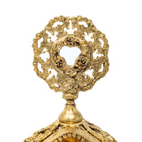 Vintage Ormolu Gold Filigree 9" Perfume Bottle
