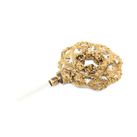 Vintage Ormolu Gold Filigree 9" Perfume Bottle