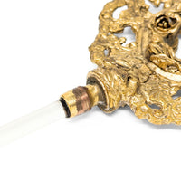 Vintage Ormolu Gold Filigree 9" Perfume Bottle