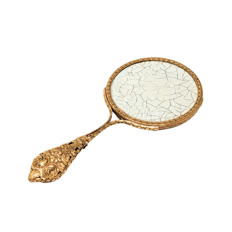 Vintage Petit Point 6" Hand Mirror