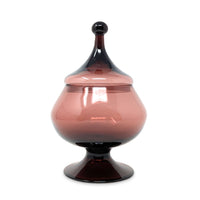 Vintage Empoli, Italy Amethyst Glass 9" Apothecary Jar