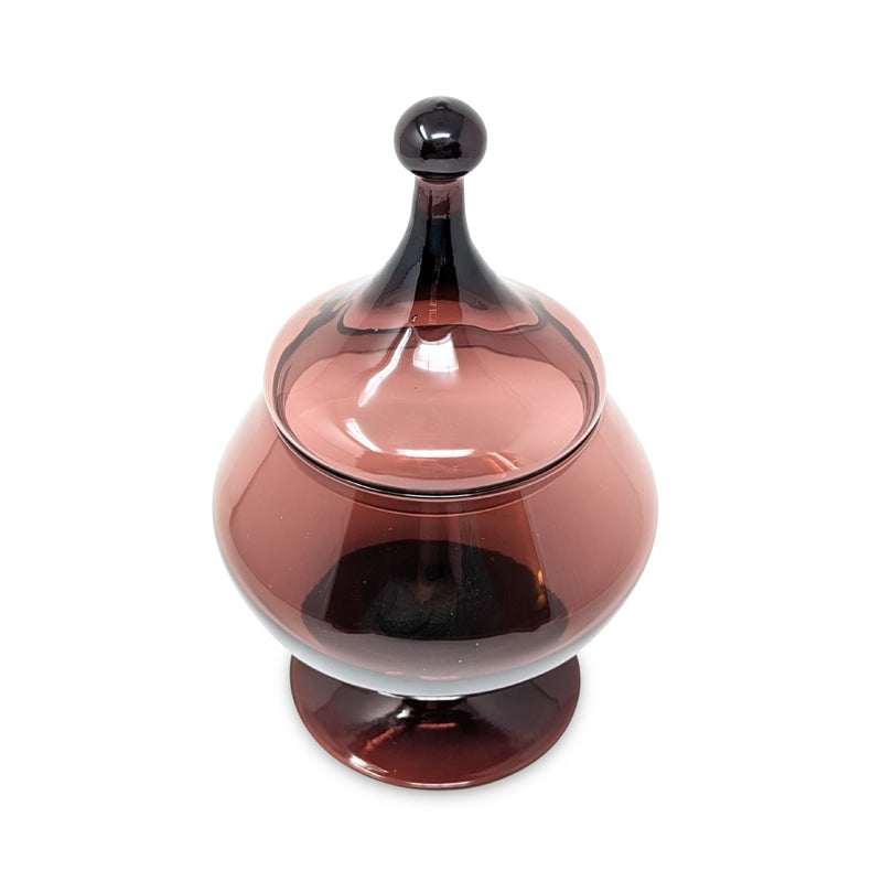 Vintage Empoli, Italy Amethyst Glass 9" Apothecary Jar