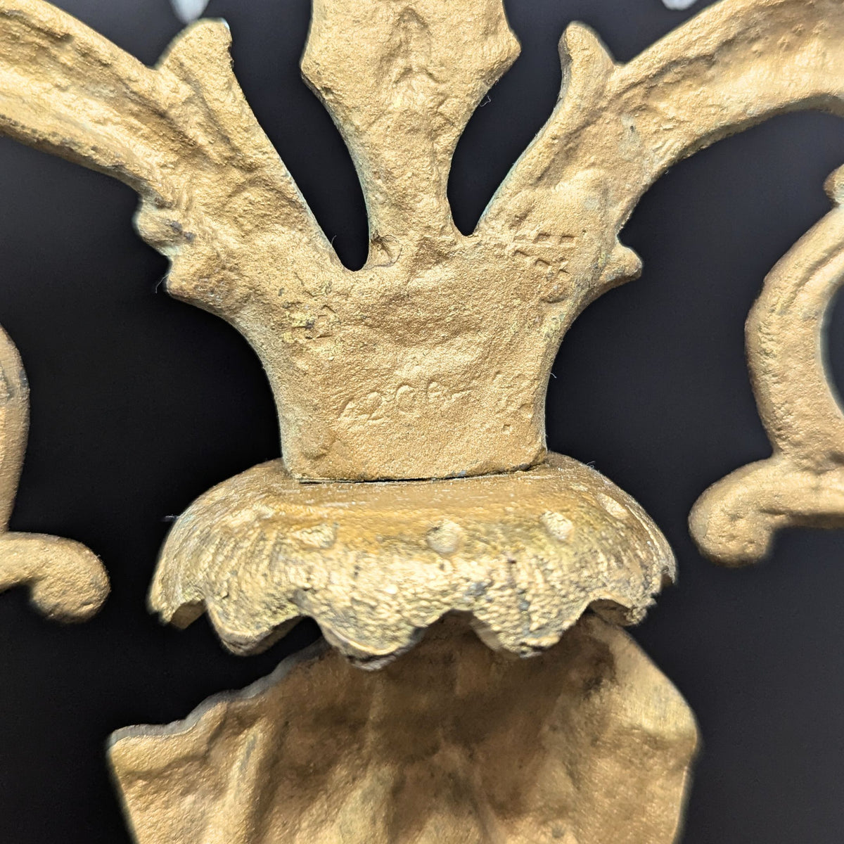 Victorian Gilt Bronze 15" Girandole Candelabra w/ Prisms