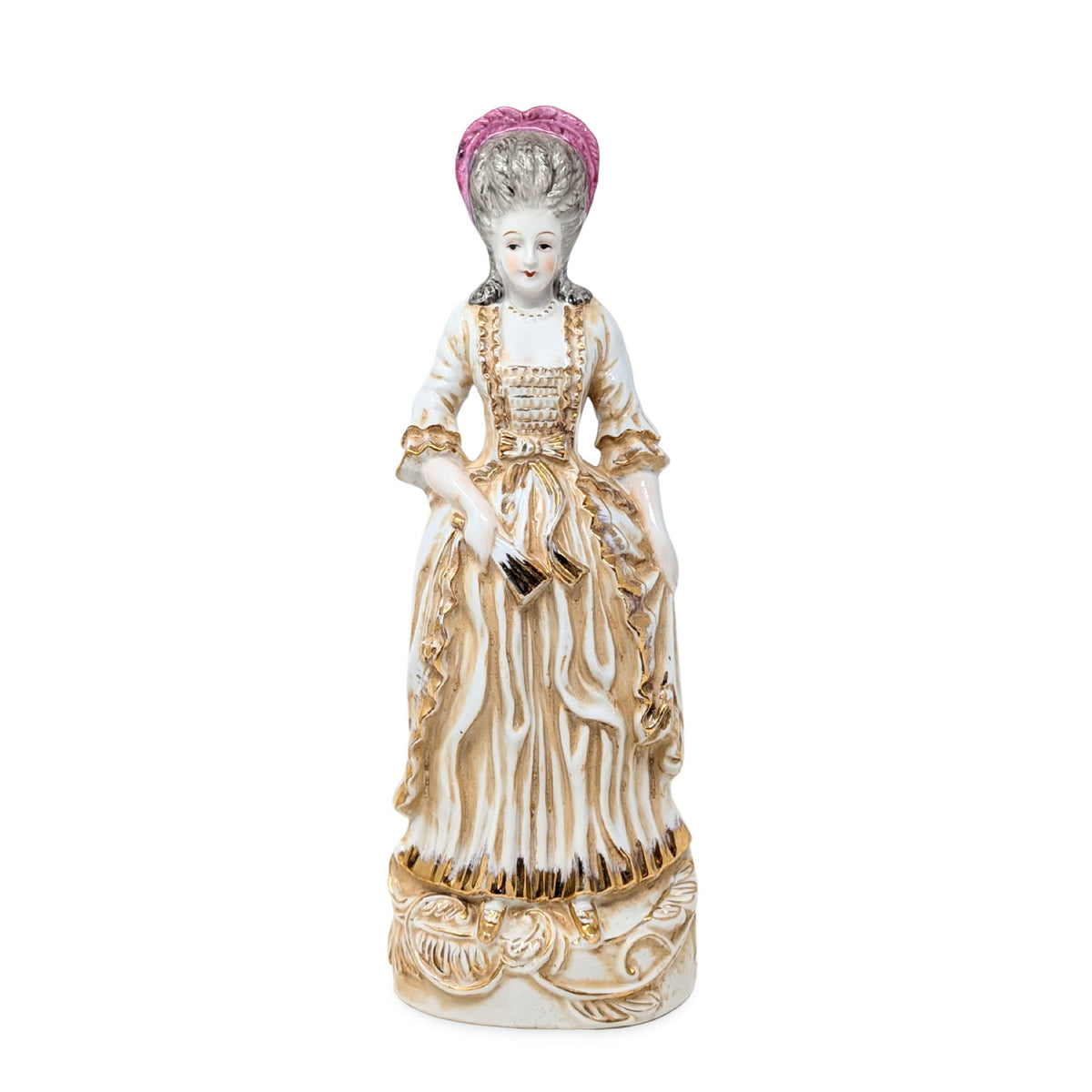 Japanese 16" Courting Couple Porcelain Figurines (Pair), ca. 1930