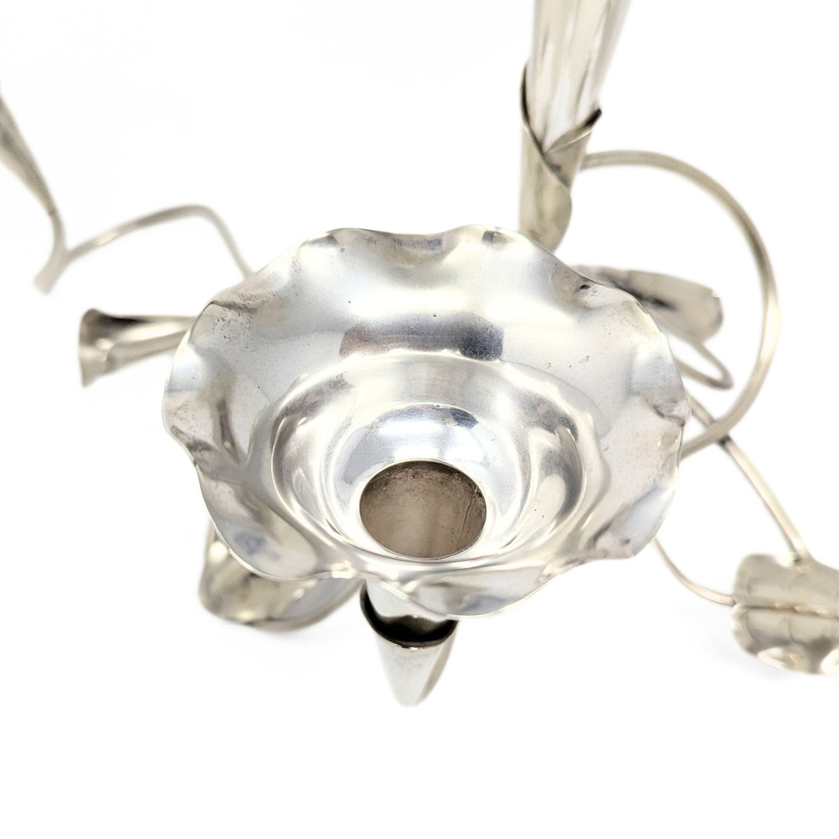 Art Nouveau Silverplate 4-Flute Epergne by Coles & Fryer, Birmingham, England