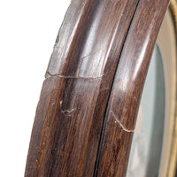 Pair of Antique Victorian Oval Wood Frames w/ Hand-Colored Photos