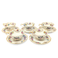 Royal Bayreuth "Nurenberg" Set of 5 Tea Cups & Saucers (10pcs)