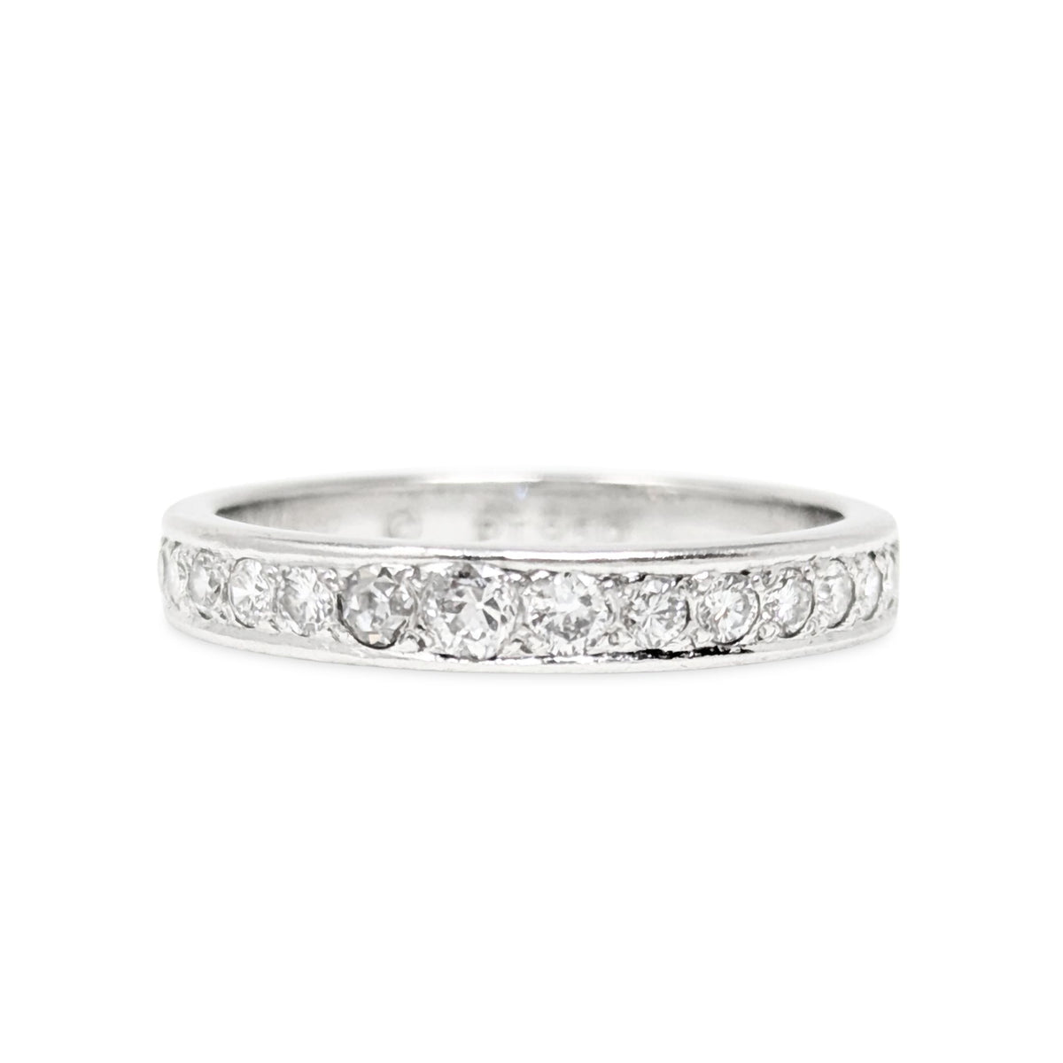 Platinum 15 Diamond .45tcw Anniversary Band - Size 6