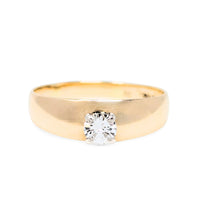 14K Gold .26ct Diamond Solitaire Ring - Size 8.75